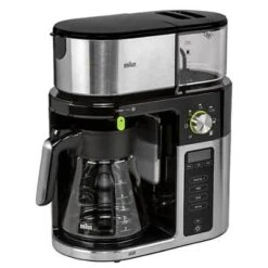 Braun Kaffeemaschine KF 9050 BK MultiServe Schwarz, Silber