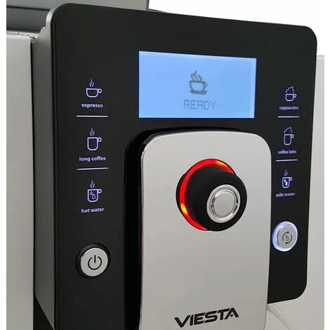 Viesta One Touch Premium 1000 Kaffeevollautomat - Weiß - Leistungsstarke Kaffeemaschine (1,8 Liter, 19 Bar, 1400 Watt, LCD-Bedienoberfläche) - Kaffeeautomat 6 Viesta One Touch Premium 1000 Kaffeevollautomat - Weiß - Leistungsstarke Kaffeemaschine (1,8 Liter, 19 Bar, 1400 Watt, LCD-Bedienoberfläche) - Kaffeeautomat – Bild 4