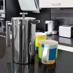 [800 Ml Kaffeebereiter - Doppelwandige Edelstahl - Kaffeemaschine - Französische Kaffeepresse - Kaffeekanne - Französisches Pressensystem Mit Edelstahlfilter 9 [800 Ml Kaffeebereiter - Doppelwandige Edelstahl - Kaffeemaschine - Französische Kaffeepresse - Kaffeekanne - Französisches Pressensystem Mit Edelstahlfilter -Geschäft Für Kaffeemaschinenzubehör 31985616 3