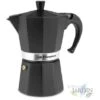 Italienische Aluminium-Kaffeemaschine BLACK Orbegozo. Fassungsvermögen 6 Tassen.