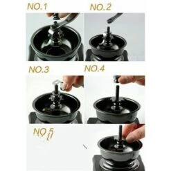 Manuelle Kaffeemühle, Kaffeebohne Handmühle HandKaffeemühle, Vintage Design, Tragbar Handkurbel Kaffeemaschine, Mini Kaffeemühle Home Office Dekoration -Geschäft Für Kaffeemaschinenzubehör 68103032 5