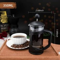 Französische Presse Für 2 Tassen, Französische Presse, Perfekt Für Kaffeeliebhaber, Morgenkaffee, Kaffeemaschine Mit Maximalem Geschmack Und Edelstahlfilter, 12 Oz/350 Ml -Geschäft Für Kaffeemaschinenzubehör 75269452 3
