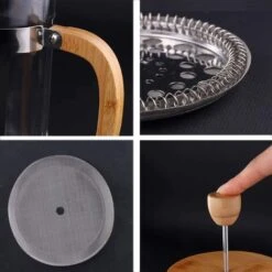 French Press Kaffeemaschine, 350 Ml 12 Unzen 1-2 Tassen French Press, Kleine Teepresse Aus Borosilikatglas Mit Bambusgriff -Geschäft Für Kaffeemaschinenzubehör 75271706 3
