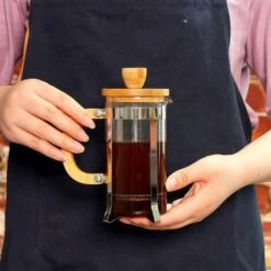 French Press Kaffeemaschine, 350 Ml 12 Unzen 1-2 Tassen French Press, Kleine Teepresse Aus Borosilikatglas Mit Bambusgriff -Geschäft Für Kaffeemaschinenzubehör 75271706 5