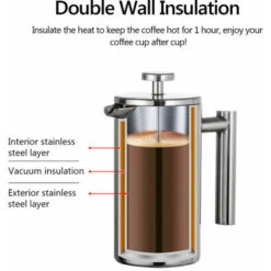 350ml/800ml/1000ml French Press Kaffeemaschine Edelstahl Doppelwandig Isolierte Kaffeemaschine Topf -Geschäft Für Kaffeemaschinenzubehör 79837128 4