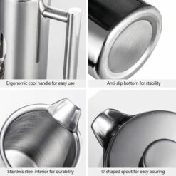 350ml/800ml/1000ml French Press Kaffeemaschine Edelstahl Doppelwandig Isolierte Kaffeemaschine Topf -Geschäft Für Kaffeemaschinenzubehör 79837128 5
