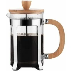 French Heat Heat Filter Kaffeemaschine Pressen Kaffeekanne Hohlglastöpfe Teekannen Mit Holzgriff (Color : 600ml)
