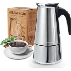 Herdplatten-Espressomaschine Moka Pot Percolator Italienische Kaffeemaschine 300ml/10oz/6