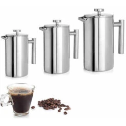 French Press Kaffeemaschine, Isolierte Kaffeemaschine Aus Edelstahl 304, (350 Ml), Silber 11 French Press Kaffeemaschine, Isolierte Kaffeemaschine Aus Edelstahl 304, (350 Ml), Silber -Geschäft Für Kaffeemaschinenzubehör 94623364 5