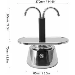Kaffeepadmaschine Mit Doppelbec 2 Tassen Italienische Kaffeemaschine DIY In Edelstahl Home Camping Kaffeemaschine (Cafetière Doppelschlauch 100ml) -Geschäft Für Kaffeemaschinenzubehör 94970160 5