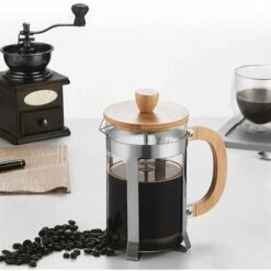 French Heat Heat Filter Kaffeemaschine Pressen Kaffeekanne Hohlglastöpfe Teekannen Mit Holzgriff (Color : 350ml) -Geschäft Für Kaffeemaschinenzubehör 95665251 3
