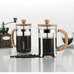 French Heat Heat Filter Kaffeemaschine Pressen Kaffeekanne Hohlglastöpfe Teekannen Mit Holzgriff (Color : 350ml) -Geschäft Für Kaffeemaschinenzubehör 95665251 5