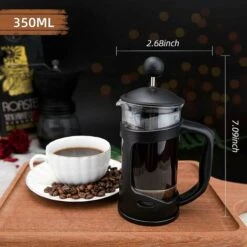French Press Für 2 Tassen, French Press, Perfekt Für Kaffeeliebhaber, Morgenkaffee, Kaffeemaschine Mit Maximalem Geschmack Und Edelstahlfilter, 12 Oz/350 Ml -Geschäft Für Kaffeemaschinenzubehör 97089187 3