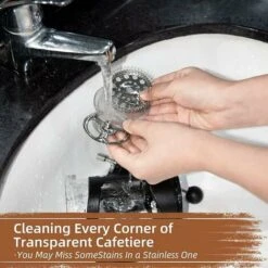 French Press Für 2 Tassen, French Press, Perfekt Für Kaffeeliebhaber, Morgenkaffee, Kaffeemaschine Mit Maximalem Geschmack Und Edelstahlfilter, 12 Oz/350 Ml -Geschäft Für Kaffeemaschinenzubehör 97089187 5