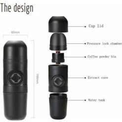 Tragbare Kaffeemaschine, 70 Ml Manuelle Kaffeemaschine, Mini-Kaffeemaschine, Tragbar, Espressomaschine Manuelle Kaffeemaschine, Für Camping-Wanderungen -Geschäft Für Kaffeemaschinenzubehör 97726224 4