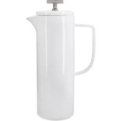 La Cafetière Große Wiener Kaffeemaschine De French Press De Keramik, 4 Tassen In Box De Geschenk 1.2L, White